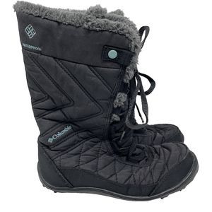 Columbia Youth Unisex Minx Mid III Waterproof Omni-Heat Black/Iceberg Size 3